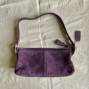 Coach Suede Baguette Vintage Y2k Purple